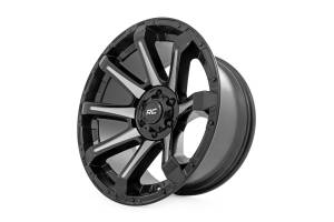 Rough Country - 81 Series Wheel One-Piece Semi Gloss Black w/machined spokes 20x9 8x180 0mm Rough Country - Image 4