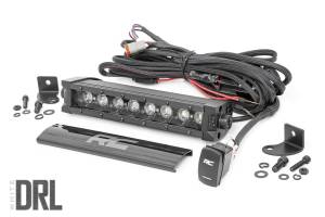 Rough Country - 8 Inch Black Series LED Light Bar Single Row Amber DRL Rough Country - Image 1