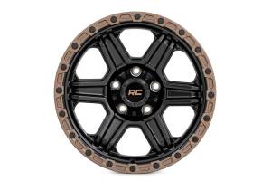 Rough Country - 79 Series Wheel One-Piece Semi Gloss Black w/Bronze Ring 18x9 6x135 -12mm Rough Country - Image 2