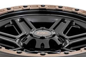 Rough Country - 79 Series Wheel One-Piece Semi Gloss Black w/Bronze Ring 18x9 6x135 -12mm Rough Country - Image 5