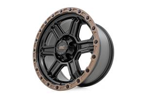 Rough Country - 79 Series Wheel One-Piece Semi Gloss Black w/Bronze Ring 17x8.5 5x5 0mm Rough Country - Image 3