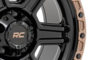 Rough Country - 79 Series Wheel One-Piece Semi Gloss Black w/Bronze Ring 17x8.5 5x5 0mm Rough Country - Image 4