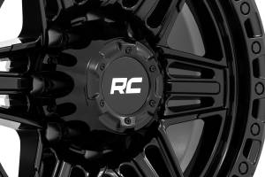 Rough Country - 76 Series Wheel Simulated Beadlock Gloss Black 17x9 5x5 -12mm Rough Country - Image 5