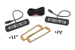 Rough Country - 6 Inch Chrome Series LED Lights Flush Mount Pair Rough Country - Image 1