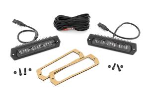 Rough Country - 6 Inch Black Series LED Lights Flush Mount Pair Rough Country - Image 1