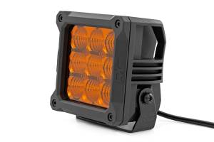 Rough Country - 4 Inch LED Amber Light Pods Square Amber DRL Pair Rough Country - Image 2