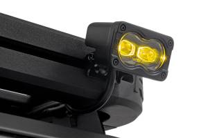 Rough Country - 3x1.75 Inch Black Series Yellow LED Slim Aux SAE Fog Pair Rough Country - Image 4