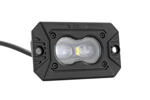 Rough Country - 3x1.75 Inch Black Series LED Slim Aux SAE Fog Flush Mount Pair Rough Country - Image 2