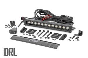 Rough Country - 12 Inch Black Series LED Light Bar Single Row Amber DRL Rough Country - Image 1