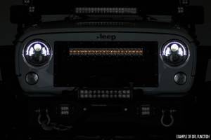 Rough Country - 12 Inch Black Series LED Light Bar Single Row Amber DRL Rough Country - Image 4