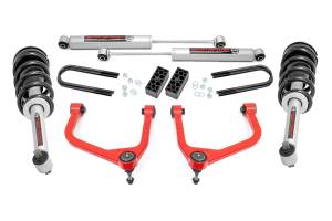 3.5 Inch Lift Kit N3 Struts Red Chevy Silverado 1500 2WD/4WD (2025-2026) Rough Country