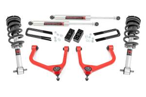 Rough Country - 3.5 Inch Lift Kit M1 Struts/M1 Red Chevy Silverado 1500 2WD/4WD (2019-2024) Rough Country - Image 1