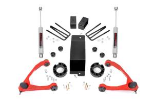Rough Country - 3.5 Inch Lift Kit Alum/Cast Steel Red Silverado/Sierra 1500 (07-16) Rough Country - Image 1