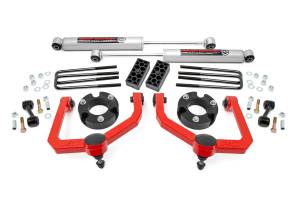 Rough Country - 3 Inch Lift Kit N3 Shocks Red Nissan Titan 2WD/4WD (2004-2024) Rough Country - Image 1