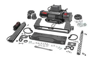 High Winch Mount All Models 9500S 20 Inch Black Single Row LED White DRL Ford Bronco (21-25) Rough Country