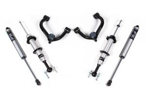BDS Suspension Take your F150 to the next level by installing a FOX 2.0 Snap Ring Strut 2 inch leveling kit with heavy duty upper control arms. These kits use the FOX 2.0 Performance Series coilover struts for a bolt-in upgrade to fit up to 35x12.50 ti