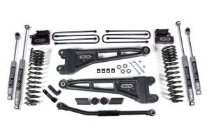 BDS Suspension Level out and take your Ford F450 Super Duty diesel or gas powered truck with this 2.5-inch radius arm lift kit from BDS Suspension. Designed to improve stance, performance, and capability, this kit includes everything necessary to set y