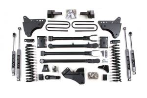 BDS Suspension Increase the height of your 2011-2016 Ford F250 and F350 Super Duty gas powered truck with this 4-inch lift kit and 4-Link conversion from BDS Suspension. Designed to improve stance, performance, and capability, this kit includes everyth