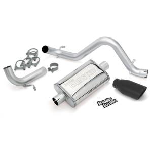 Banks Power 12-15 Jeep 3.6L Wrangler (All) - 2dr Monster Exh Sys - SS Single Exh w/ Black Tip - 51342-B