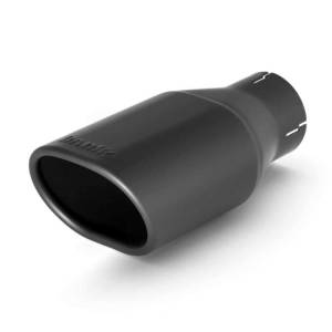 Banks Power - Banks Power Tailpipe Tip Kit - SS Obround Angle Cut - Black - 2.5in Tube 3.13in X 3.75in X 11in - 52901 - Image 1