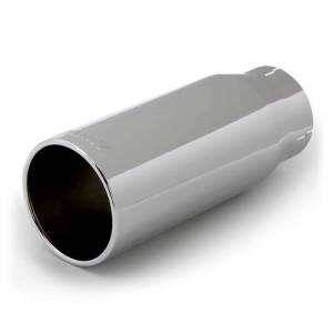 Banks Power - Banks Power Tailpipe Tip Kit - SS Round Straight Cut - Chrome - 4in Tube - 5in X 12.5in - 52930 - Image 1