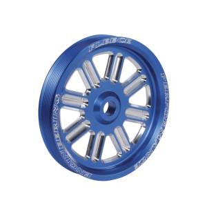 Fleece Performance - Fleece Performance Dodge Cummins Dual Pump Spoke Pulley (For Use w/ FPE Dual Pump Bracket) Blue - FPE-34211-BLU-SPK - Image 2