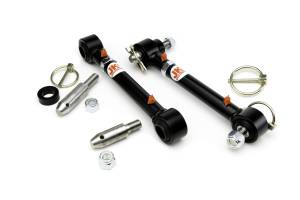 BDS Suspension JKS Quicker Disconnect sway bar end links fit Wrangler JK Jeeps with 0-6" lift. Get up to 30% better articulation on uneven terrain. Quick-release pins make it easy to decouple your sway bar. The adjustable-length design is 100% bolt-on