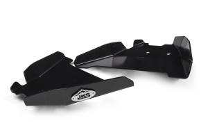 BDS Suspension Looking for some protection for those vulnerable aluminum lower control arms on your new Ford Bronco? Look no further than the JKS Front Shock Mount Skids. These heavy duty skids are constructed from 3/16" steel, specially formed to provide
