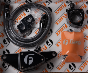Fleece Performance - Fleece Performance 03-07 Manual Transmission Cummins Coolant Bypass Kit w/ SS Braided Line - FPE-CLNTBYPS-CUMMINS-MAN-SS - Image 7