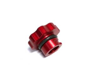 Fleece Performance - Fleece Performance 01-16 GM 2500/3500 Duramax Billet Oil Cap Cover - Red - FPE-DMAX-OC-RED - Image 3