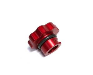 Fleece Performance - Fleece Performance 01-16 GM 2500/3500 Duramax Billet Oil Cap Cover - Red - FPE-DMAX-OC-RED - Image 4