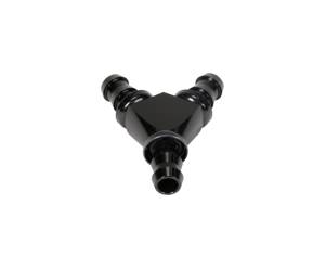Fleece Performance - Fleece Performance 1/2in Black Anodized Aluminum Y Barbed Fitting (For -8 Pushlock Hose) - FPE-FIT-Y08-BLK - Image 2