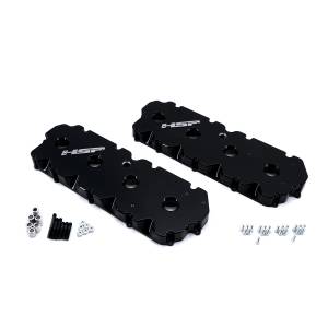 HSP Diesel 2001-2004 Chevrolet / GMC Billet Valve Covers Ink Black - 146-HSP-GB