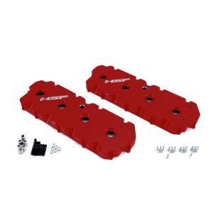 HSP Diesel - HSP Diesel 2001-2004 Chevrolet / GMC Billet Valve Covers Flag Red - 146-HSP-BR - Image 2