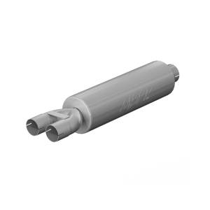 MBRP - MBRP Universal Muffler 3in Inlet/Dual 2.5in Outlet 30in Length T409 SS Mild Tone (NO DROPSHIP) - GP190810 - Image 1