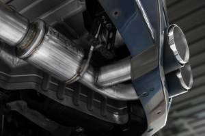 MBRP - MBRP 2009-2023 Nissan GTR 3.8L Stainless Steel 3.5in Cat-Back, Dual Split Rear Quad Carbon Tips - S44073CF - Image 2