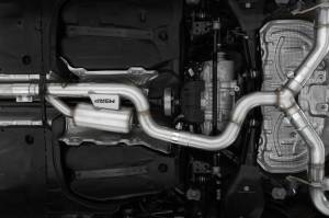 MBRP - MBRP 2022 Volkswagen Golf R MK8 3in Cat-Back Quad Rear w/ Carbon Fiber Tips Valve Delete Exhaust - S46123CF - Image 2