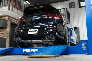 MBRP - MBRP 2022 Volkswagen Golf R MK8 T304 Stainless Steel 3in Cat-Back, Quad Rear Exit- Carbon Fiber Tip - S46133CF - Image 4