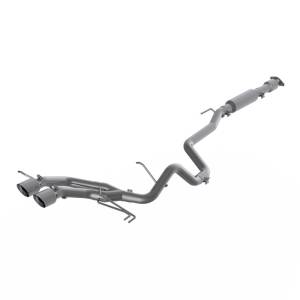 MBRP - MBRP 13-18 Hyundai Veloster Turbo 4.0in OD Tips Dual Outlet 2-1/2in AL Cat Back - S4703AL - Image 2