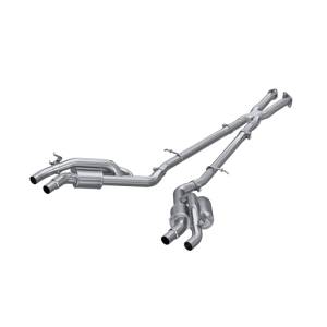 MBRP - MBRP 2022 Kia Stinger 3.3L T304 SS Cat-Back Exhaust- Dual Split Rear Quad Outlet Uses Factory Bezels - S4708304 - Image 1