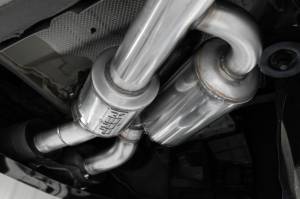 MBRP - MBRP 2022 Kia Stinger 3.3L T304 SS Cat-Back Exhaust- Dual Split Rear Quad Outlet Uses Factory Bezels - S4708304 - Image 3