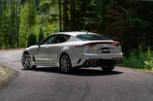 MBRP - MBRP 2022 Kia Stinger 3.3L T304 SS Cat-Back Exhaust- Dual Split Rear Quad Outlet Uses Factory Bezels - S4708304 - Image 4