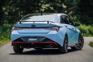 MBRP - MBRP 22-23 Hyundai Elantra N 2.0L Turbo T304 5in OD CF Tips Dual Outlet 3in Cat Back Exhaust - S47103CF - Image 4