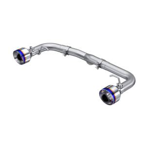 MBRP - MBRP 2022 Subaru BRZ 2.4L/Toyota GR86 2.4L 2.5in Dual Split Rear Exit w/5in OD Burnt End Tips - T304 - S48053BE - Image 1