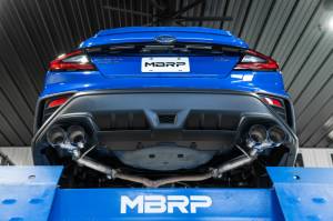 MBRP - MBRP 2022 Subaru WRX 2.5in Dual Split Rear Exit w/ Quad CF Tips - T304 - S48103CF - Image 3