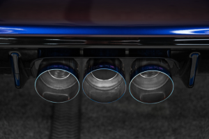 MBRP - MBRP 23-24 Honda Civic Type R 2.0L T304 SS 3in Cat-Back Exhaust Triple Center Outlet w/ Burnt Tips - S49023BE - Image 9