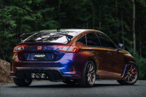 MBRP - MBRP 23-24 Honda Civic Type R 2.0L T304 SS 3in Cat-Back Exhaust Triple Center Outlet w/ Carbon Tips - S49023CF - Image 8