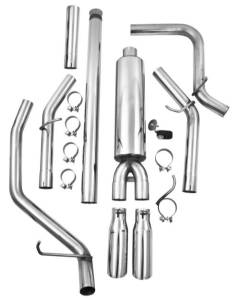 MBRP 14 Chevy/GMC 1500 Silverado/Sierra 4.3L V6/5.3L V8 Dual Split Side T409 3in Cat Back Exhaust - S5082409