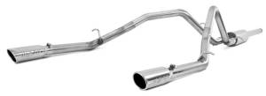 MBRP - MBRP 14 Chevy/GMC 1500 Silverado/Sierra 4.3L V6/5.3L V8 Dual Split Rear T409 3in Cat Back Exhaust - S5084409 - Image 1