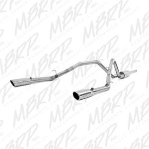 MBRP - MBRP 14 Chevy/GMC 1500 Silverado/Sierra 4.3L V6/5.3L V8 Dual Split Rear T409 3in Cat Back Exhaust - S5084409 - Image 2